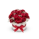 Box červených růží